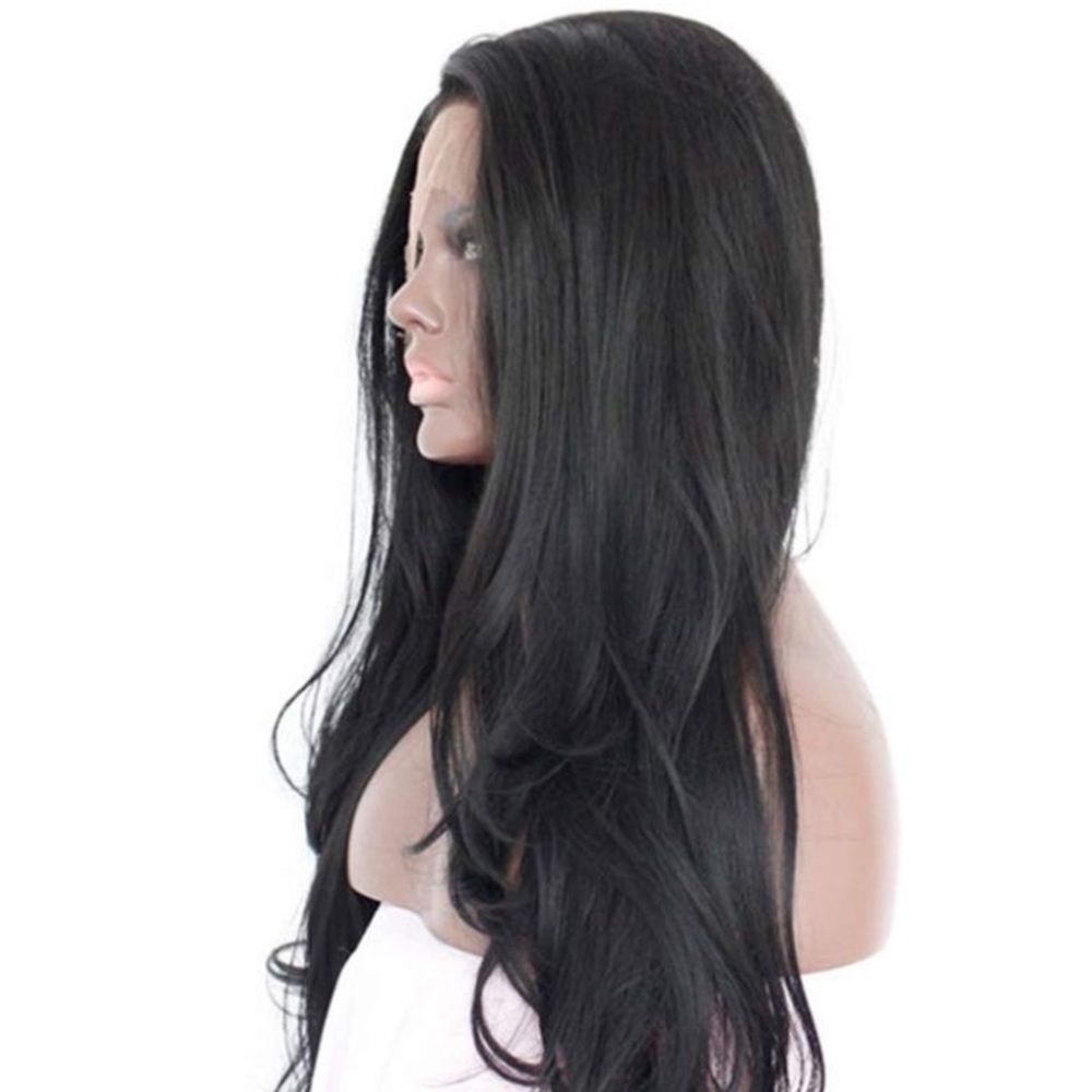 Yosenia T. 24” BLACK  STRAIGHT LACEFRONT Wig *NWT - Picture 4 of 6